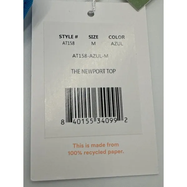 Andie Swim The Newport Top Azul NWT Medium - Image 6