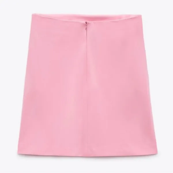 ZARA High-Waisted Draped Mini‎ Skirt in Light Pink Size Small Bloggers Fav NEW - Image 7