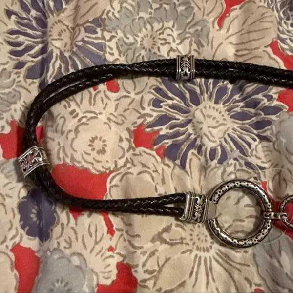 Talbots Gold and Brown Women's Belt - Image 4
