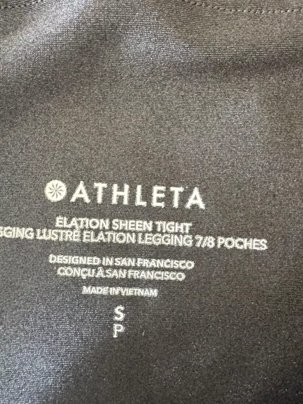 Athleta - Elation Ultra High Rise Sheen 7/8 Leggings Black Sz S - Image 6