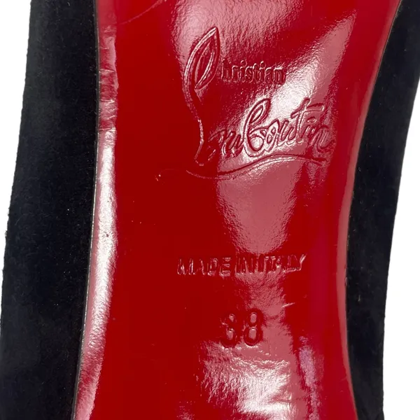 Christian Louboutin So Kate 120 Suede Pointed Toe Pumps Black Size 38 - Image 12
