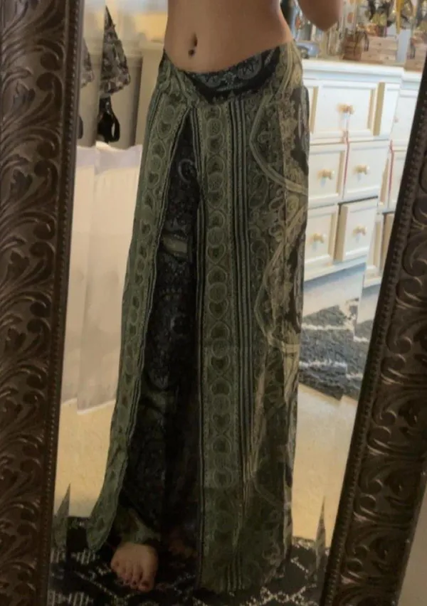 Tribal Print Wide Leg Palazzo Pant/skirt - Image 4