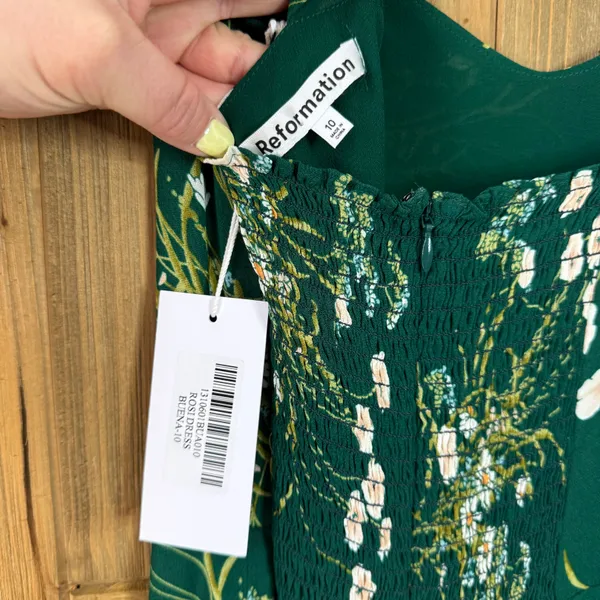 Reformation Rosi Dress Buena Green NEW - Image 11