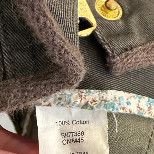 J. Crew Relaxed Boyfriend Field Jacket Olive Green Utility Brass Buttons XS - Image 9
