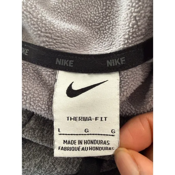 Nike Therma Fit Gray Heathered Hoodie Sweatshirt‎ Therma-FIT Technology Full Zip - Image 5