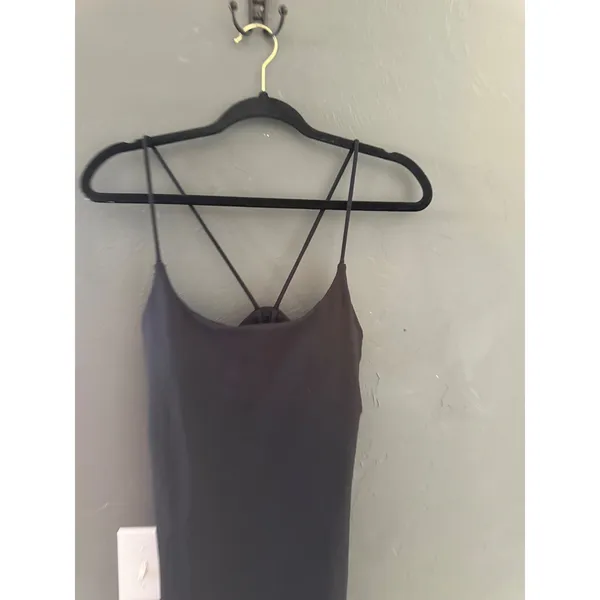 Womens Black Bodycon Mini Dress Strappy Cutout‎ Open Back Stretch Night Out LBD - Image 3