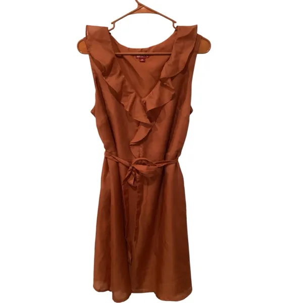 Merona Terracotta Ruffled Midi Dress - Image 2