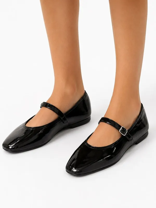 NWT A New Day Black Patent Mary Jane Flats Size 11 - Image 10