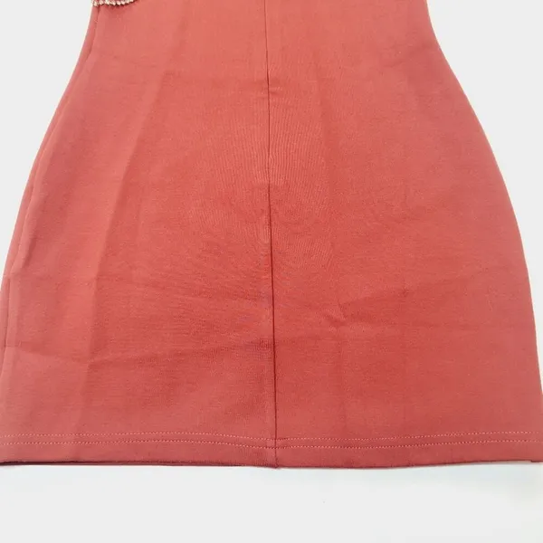 Superdown Jaxie Diamond Mini Dress in Rust XS - Image 11