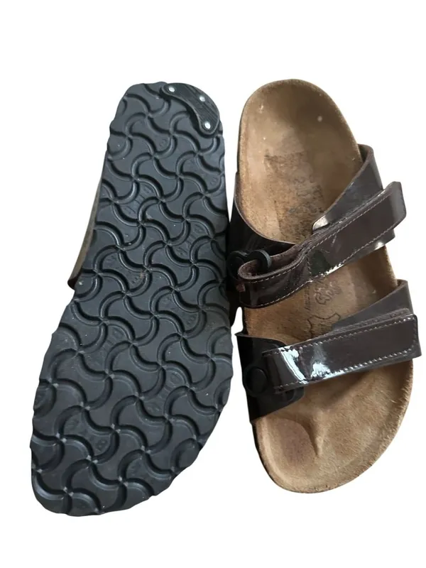 BIRKIS Brown Patent Leather Adjustable Sandals Size Women’s 5 - Image 6