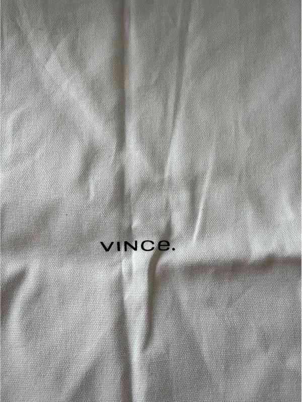 Vince White Cotton Dust Bag with Drawstring Closure - Image 2