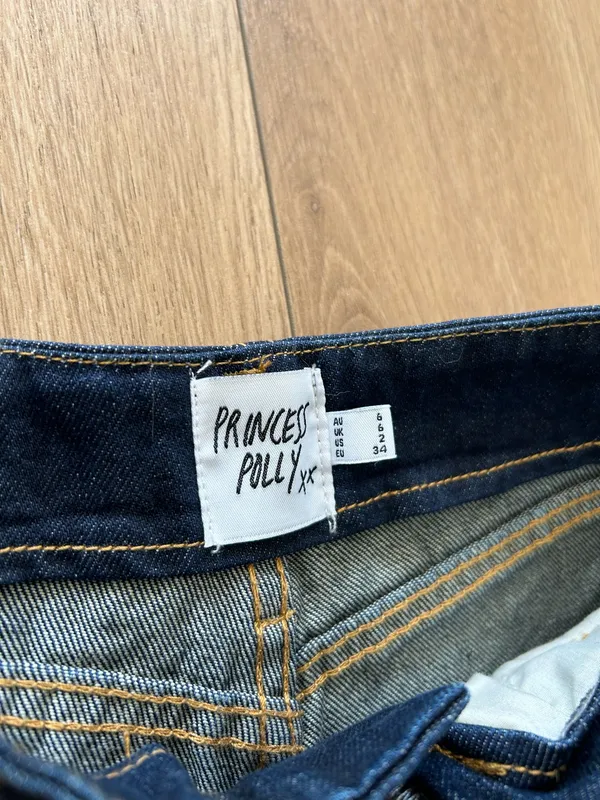 Princess Polly Dark Blue Denim Jeans - Image 4