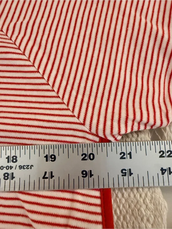 Lake Womens Red Striped Sleep Top 3/4 Sleeve Lounge Pima Cotton Classic Prep - Image 12