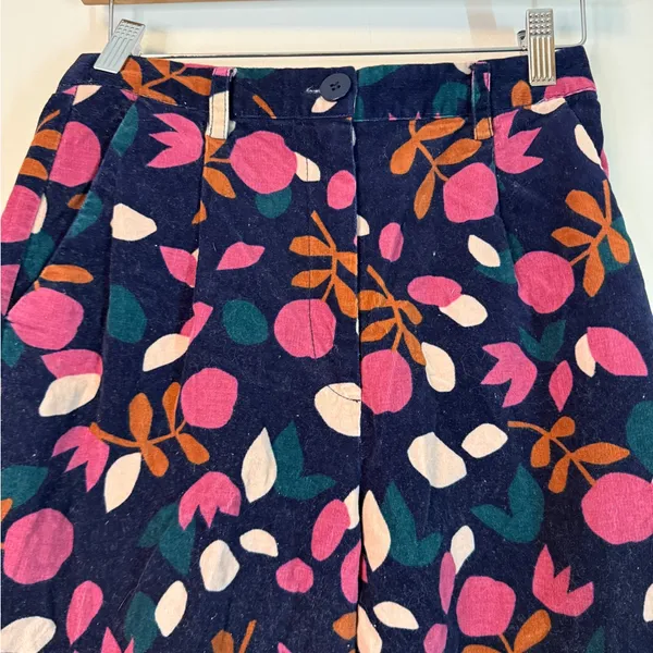 Princess Highway Jamie Corduroy Pants Floral Print Size 8 - Image 2
