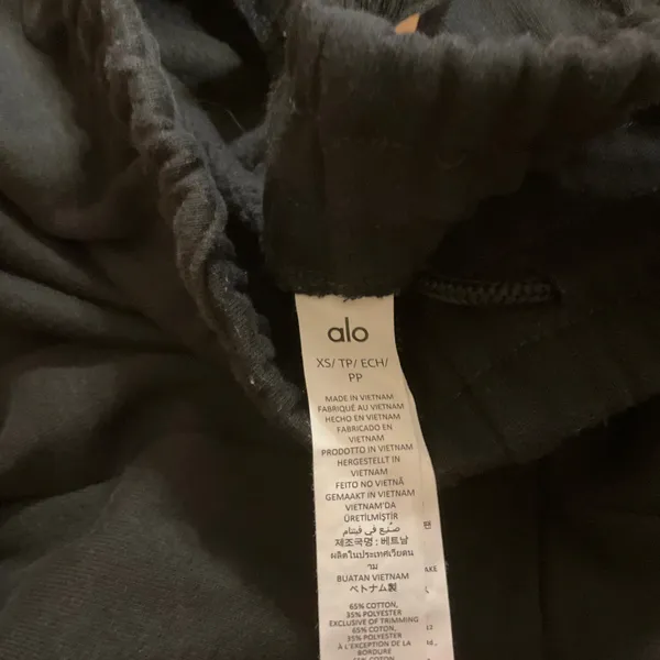 Alo Yoga Make Waves Sweatpant Vintage Black Tonal XS - Image 8