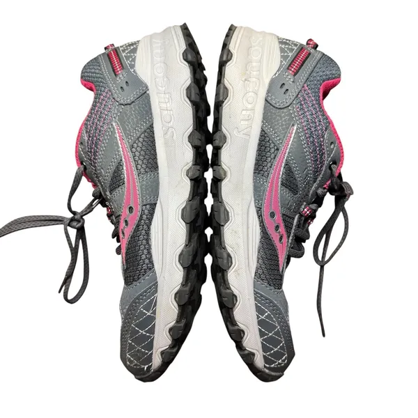Saucony Raptor‎ TR Shoes Womens Size 8.5 Gray Pink Trail Running Grip S15427-5 - Image 5