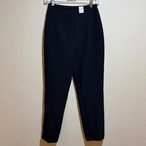 NEW Abercrombie & Fitch Slim Straight Tailored Trouser Pants Black Size 25 - Image 6