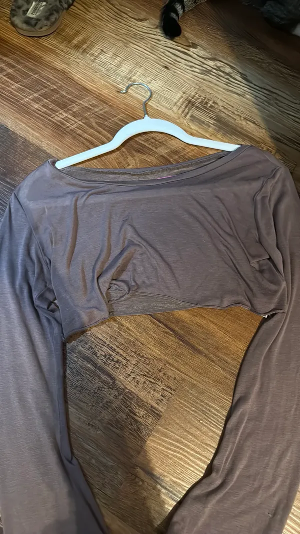 Edikted Sheer Raw Hem Crop Top - Image 3