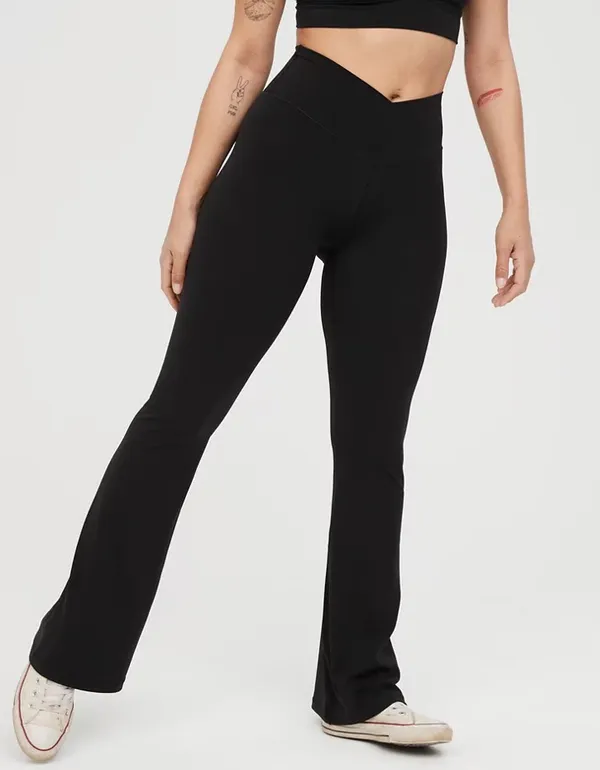 Aerie OFFLINE by Flare Crossover Leggings High-Waisted - Image 2