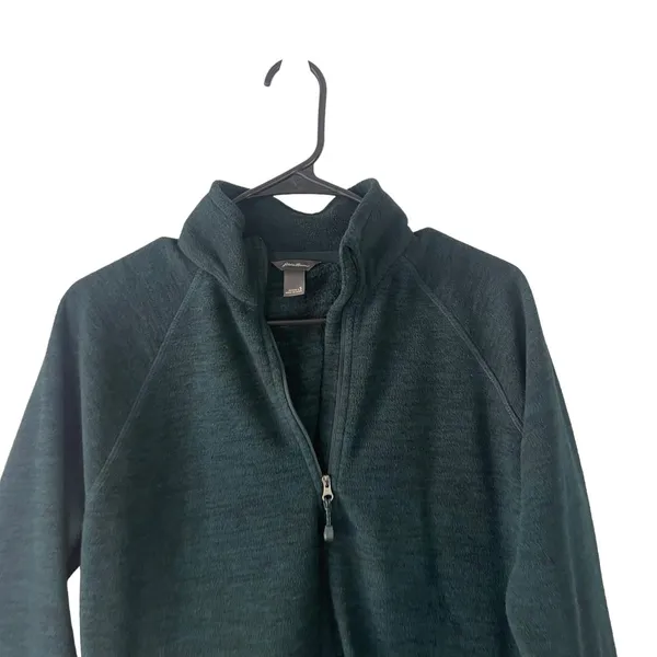 Eddie Bauer Women's Size Small Green Half‎ Zip Fleece Pullover Sweater - Image 3