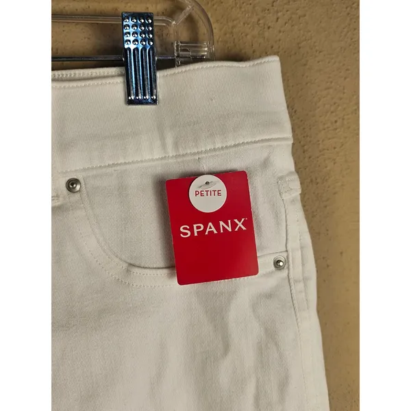 NWT Spanx Womens White Kick Flare Jeans‎ Large - Image 3