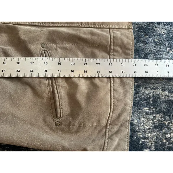 Coldwater Creek Suede Leather Jacket Snap/Zip Front Tan Vintage Women’s XL(18) - Image 7