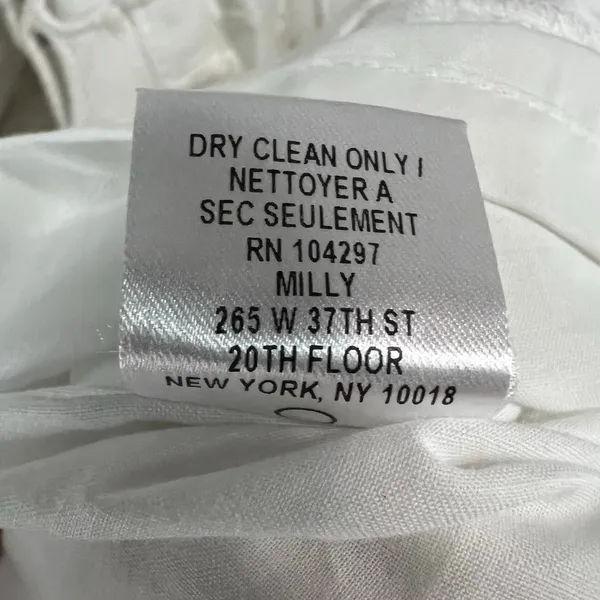 Milly New York Emalina Dress 10 White Floral‎ Eyelet Strapless Lined Chic Modern - Image 14