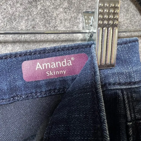 Gloria Vanderbilt Amanda Skinny Jeans Dark Wash Blue High Rise Denim Womens 10 - Image 8