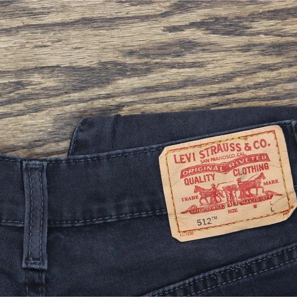 Levi's Womens Y2K Vintage 512 Classic Slim Taper Jeans Black Multi 8 Long - Image 3