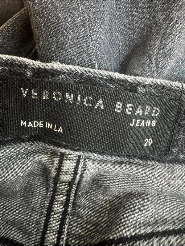 Veronica Beard Blake Classic Straight High Rise Washed Black 29 - Image 5