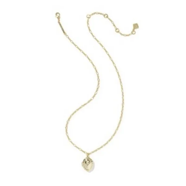Kendra Scott Bethany Heart Locket Lariat Necklace Gold Plated Brass Adj - Image 5