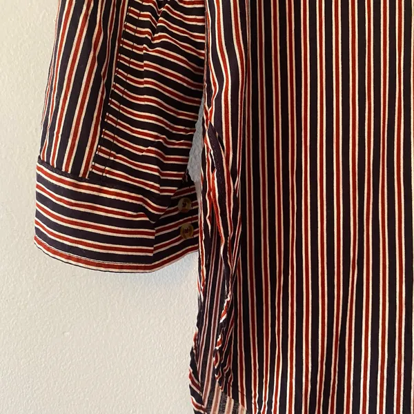 Maeve by Anthropologie Adelaide Poplin Striped Button Down Shirt Women's size XS - Image 6