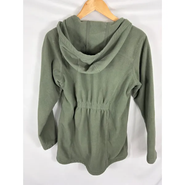 Columbia Green Full Zip Fleece Hooded Sweatshirt Womans Size Medium - Image 4