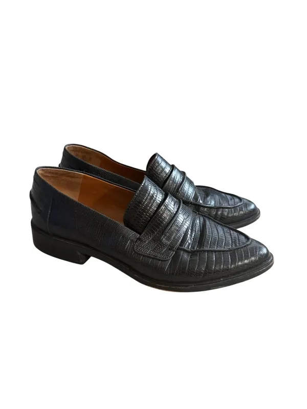 FRANCO SARTO Black Leather Loafers Size US 8 - Image 3