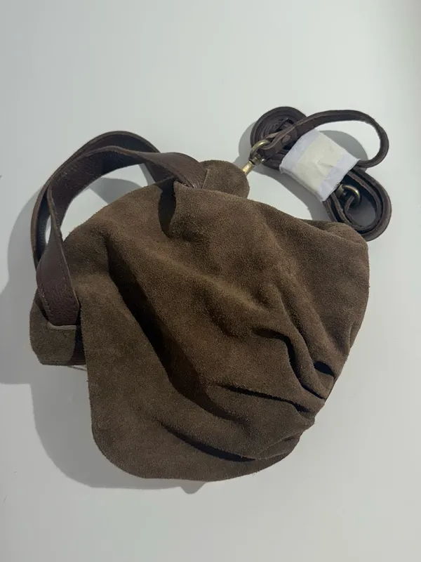 Free People Brown Suede Gathered Suki Mini Tote Bag - Women Bags NWT - Image 15