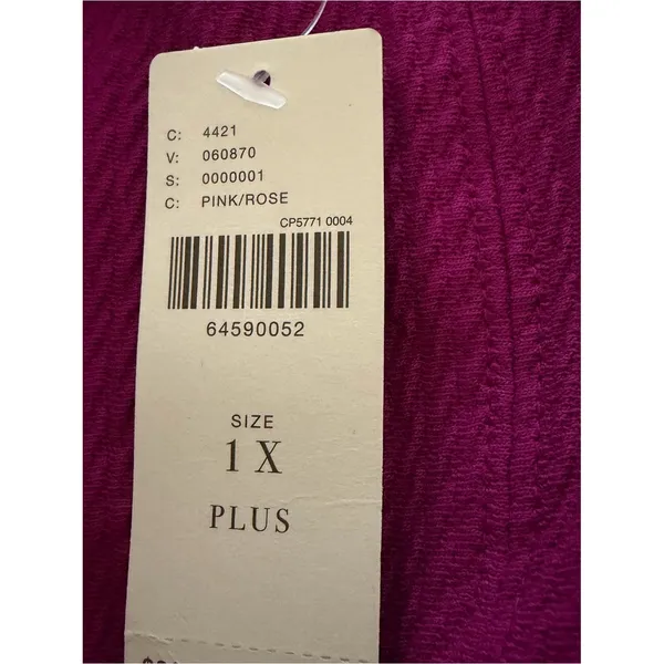 Maeve by Anthropologie Tie-Back Tank Top Pink 1X NWT - Image 7