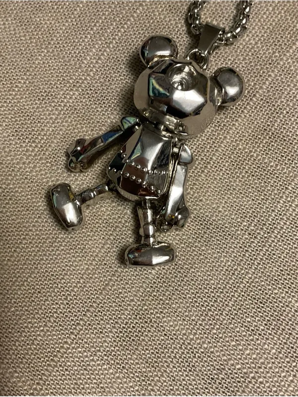 Sterling Silver Teddy Bear Pendant Necklace - Women's Jewelry - Image 5