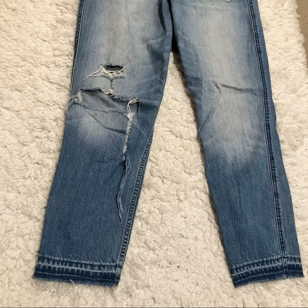 Abercrombie &‎ Fitch Signature Girlfriend Jeans High Waisted Raw Distressed 27 - Image 7