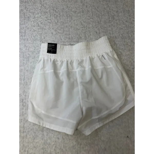 Adidas Pacer‎ Shorts Womens XS White High Rise 3 Inch Inseam AEROREADY NWT - Image 3