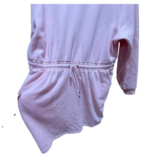 Torrid Light Pink Fleece Hoodie Dress Mini Drawstring Waist Size 2 (2X) - Image 5