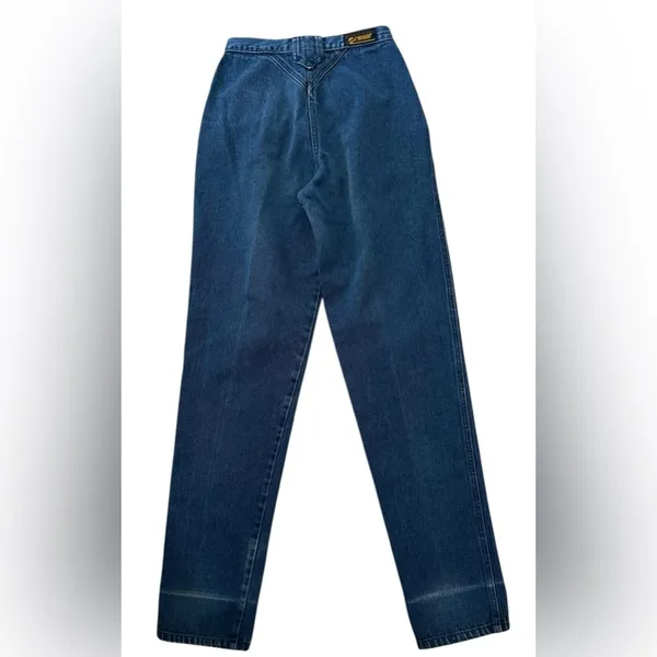 Rockies Vintage Western High Waist Bareback Pleated Denim Jeans 9/10 (26 x 34.5) - Image 9