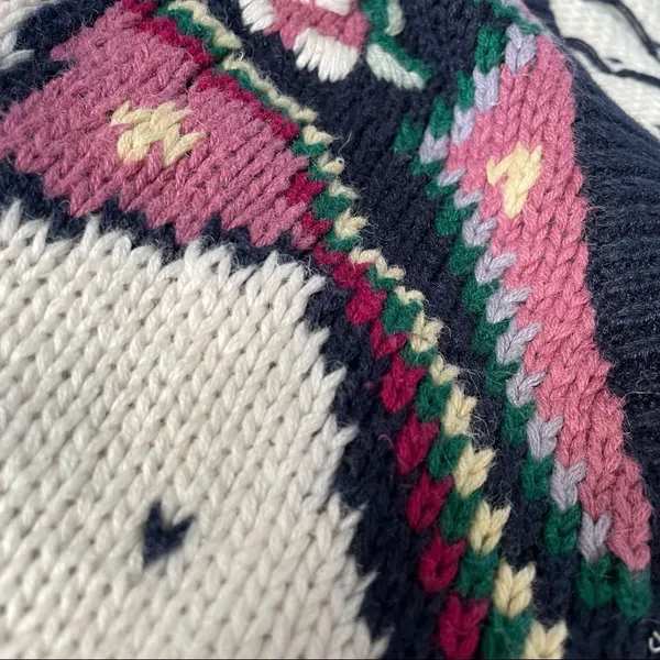 Vintage 90s Margules Cardigan Button Deep Vee Cotton Ramie S - Image 8