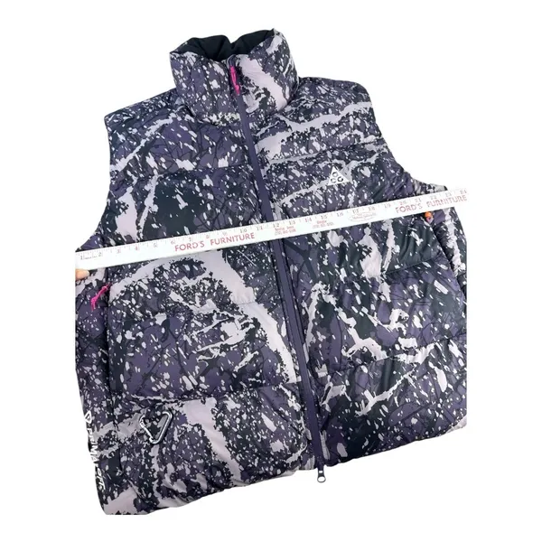 Nike ACG Therma-FIT ADV Lunar Lake Puffer Vest Purple Print Womens L Gorpcore - Image 9
