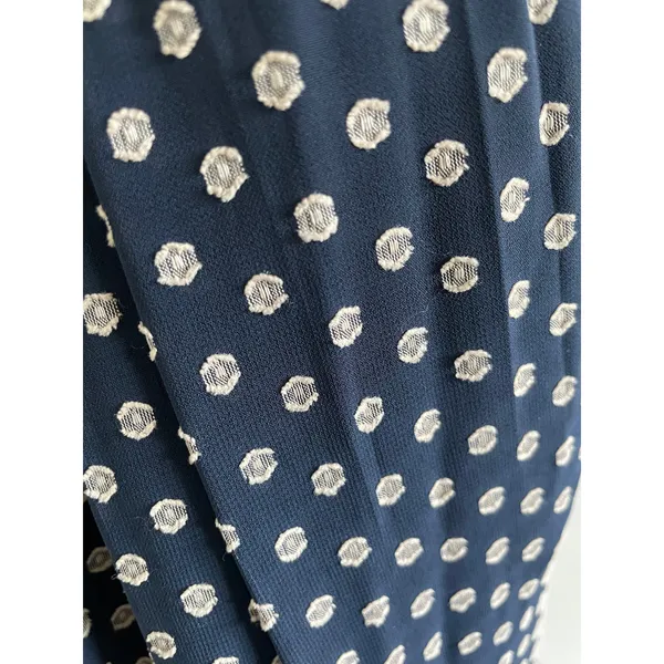 Prose & Poetry Navy Polka Dot Halter Dress Open Back Ruffle XS - Image 11