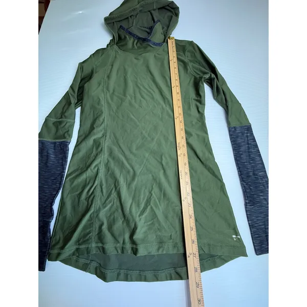 BCG Womens L Turbo Warmth‎ Olive Green Hoodie Pullover Long Sleeve Athletic Top - Image 2