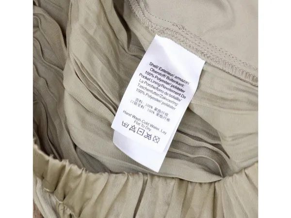 NWT DKNY Womens Crushed Crease Woven Midi Skirt P5DNSB53 Pale Moss Brown Green M - Image 10
