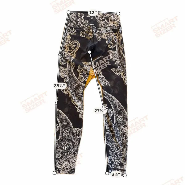 lululemon Wunder Under High-Rise Leggings Womens Size 6 Black Floral - Image 5
