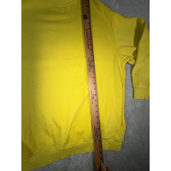 aerie oversized mock neck sweatshirt M bright yellow Pockets - Image 9