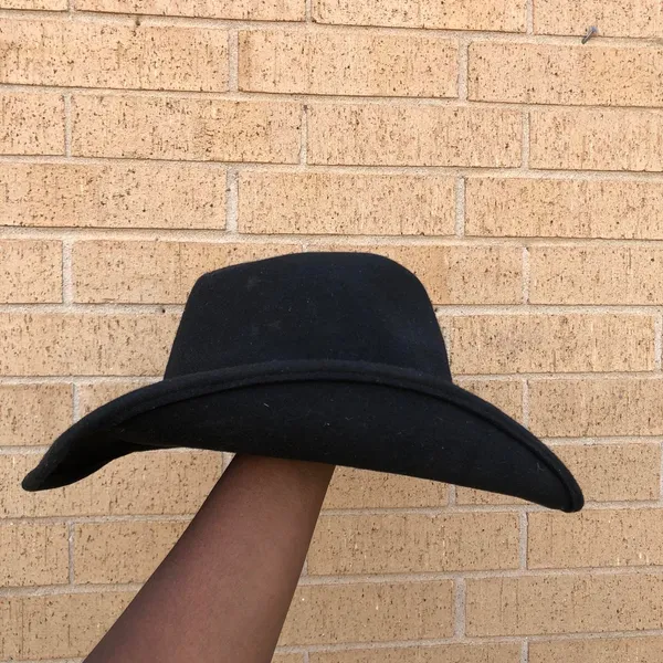 Scala 100% Wool Felt Unisex Cowboy Cowgirl Hat Western Cap Black Silver Tone Buckle One Size - Image 2