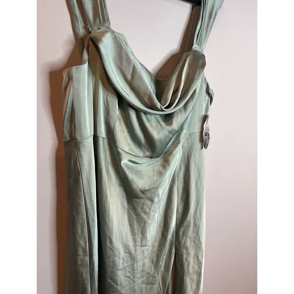 NWT Birdy Grey Mia Matte Satin dress in Sage green - Image 6